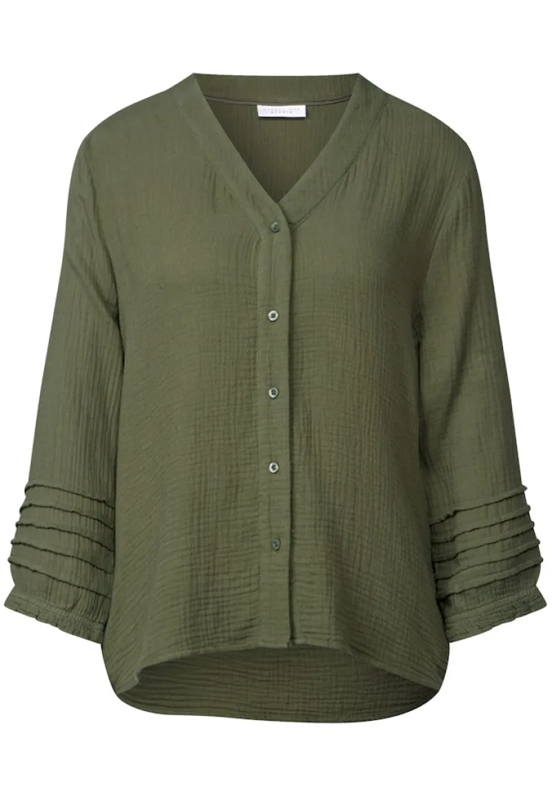 STREET ONE STUDIO Blusen*Musselintunika peridot green