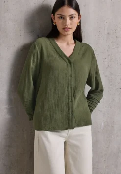 STREET ONE STUDIO Blusen*Musselintunika peridot green