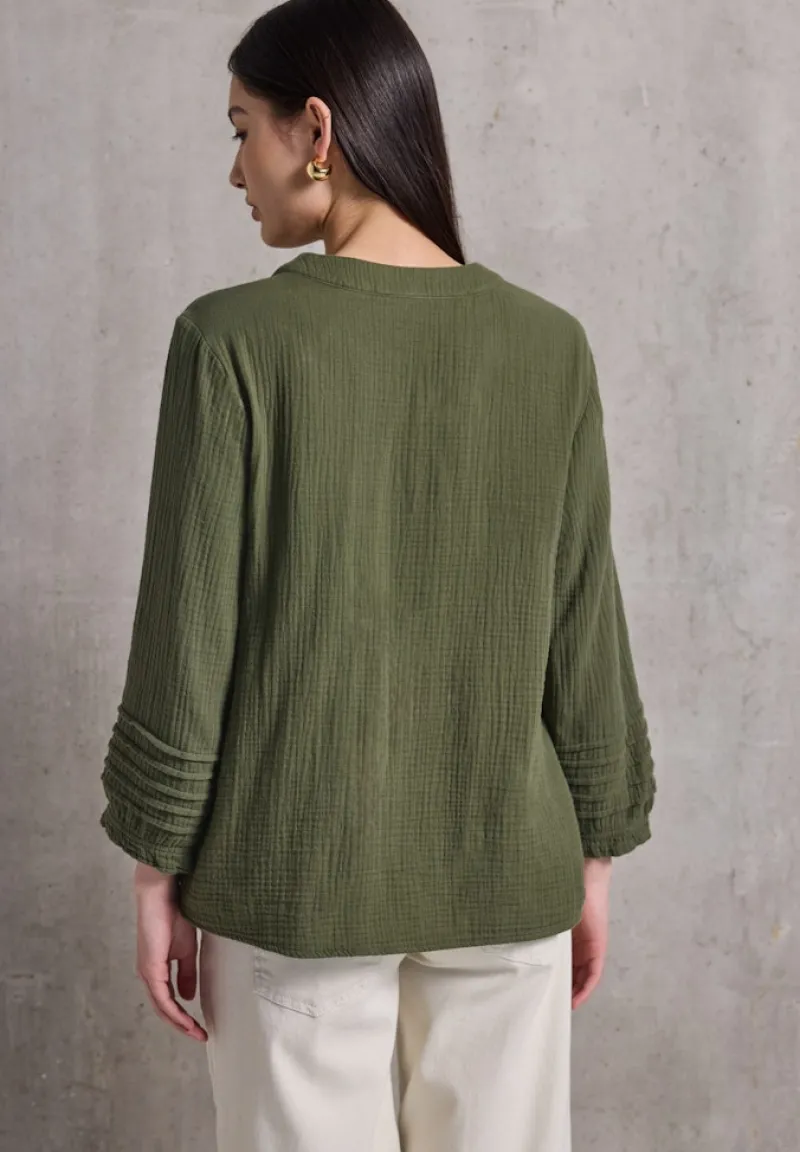 STREET ONE STUDIO Blusen*Musselintunika peridot green