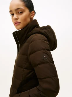 Tommy Hilfiger Jacken*MW DOWN SLIM COAT WITH FUR dark coffee