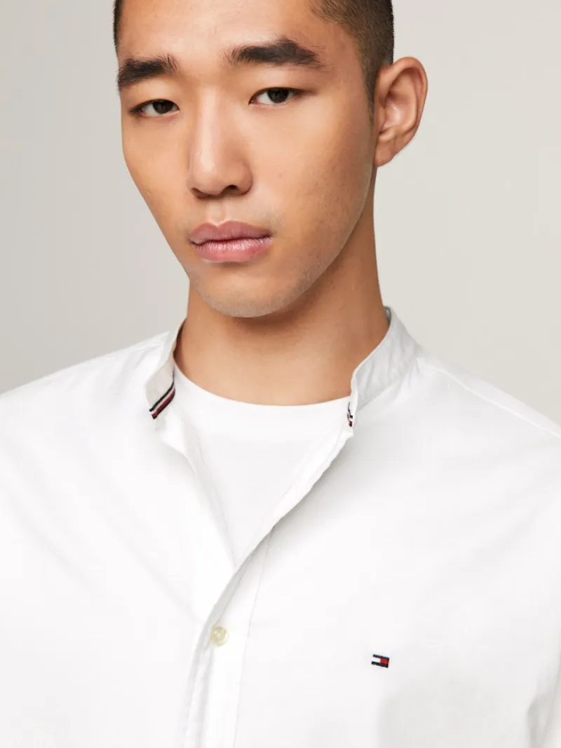 Tommy Hilfiger Hemden|Big Boys*NATURAL SOFT SOLID MAO RF SHIRT white