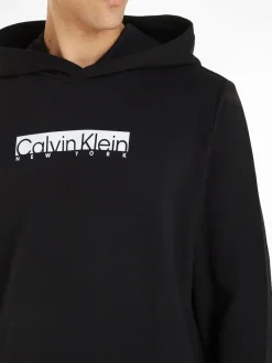 Calvin Klein Pullover & Sweatshirts*NEW YORK BOX LOGO HOODIE ck black