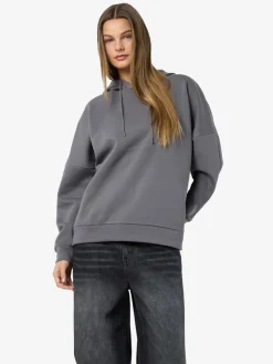 Noisy May Pullover & Sweatshirts*NMALDEN L/S LOOSE HOODIE JRS NOOS Charcoal Gray