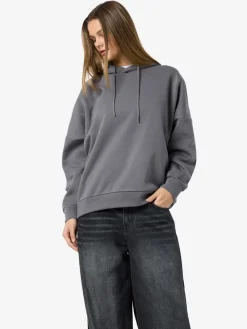 Noisy May Pullover & Sweatshirts*NMALDEN L/S LOOSE HOODIE JRS NOOS Charcoal Gray