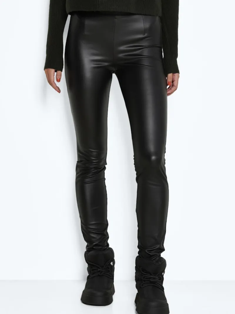 Noisy May Hosen*NMALOHA HW SKINNY COATED LEGGING NOOS Black
