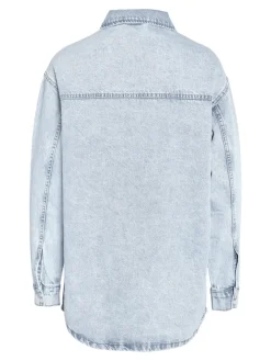 Noisy May Blusen*NMALVA L/S DENIM SHACKET AZ352LB NOOS Light Blue Denim