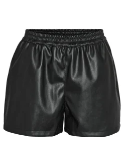 Noisy May Shorts*NMANDY PU HW SHORTS WVN NOOS Black