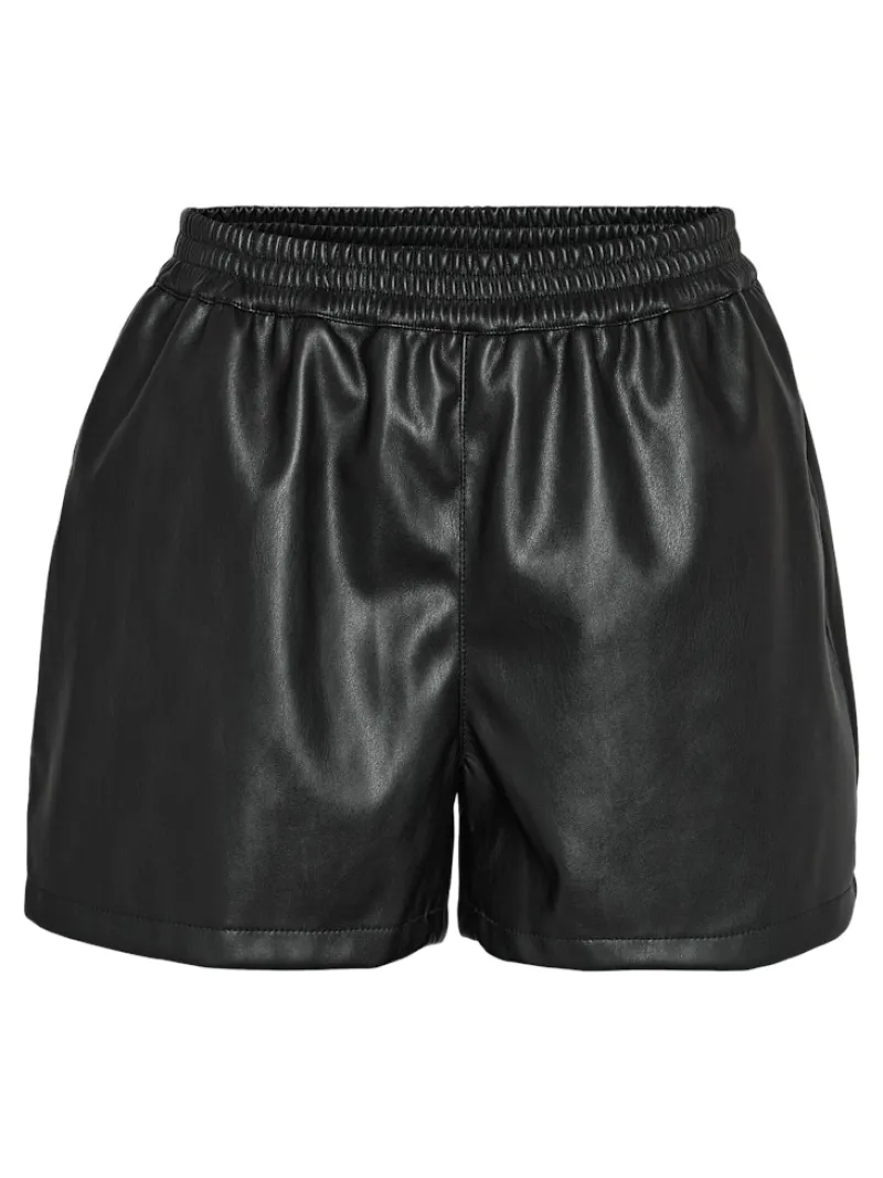 Noisy May Shorts*NMANDY PU HW SHORTS WVN NOOS Black