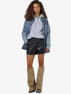 Noisy May Shorts*NMANDY PU HW SHORTS WVN NOOS Black