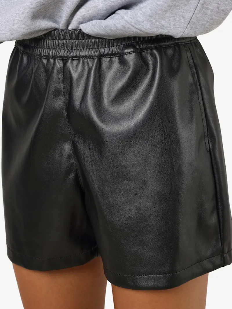 Noisy May Shorts*NMANDY PU HW SHORTS WVN NOOS Black