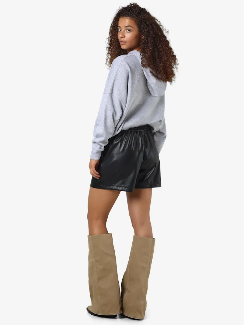 Noisy May Shorts*NMANDY PU HW SHORTS WVN NOOS Black
