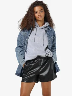 Noisy May Shorts*NMANDY PU HW SHORTS WVN NOOS Black