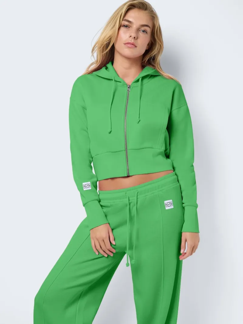 Noisy May Pullover & Sweatshirts*NMARYA L/S ZIP HOODIE JRS irish green