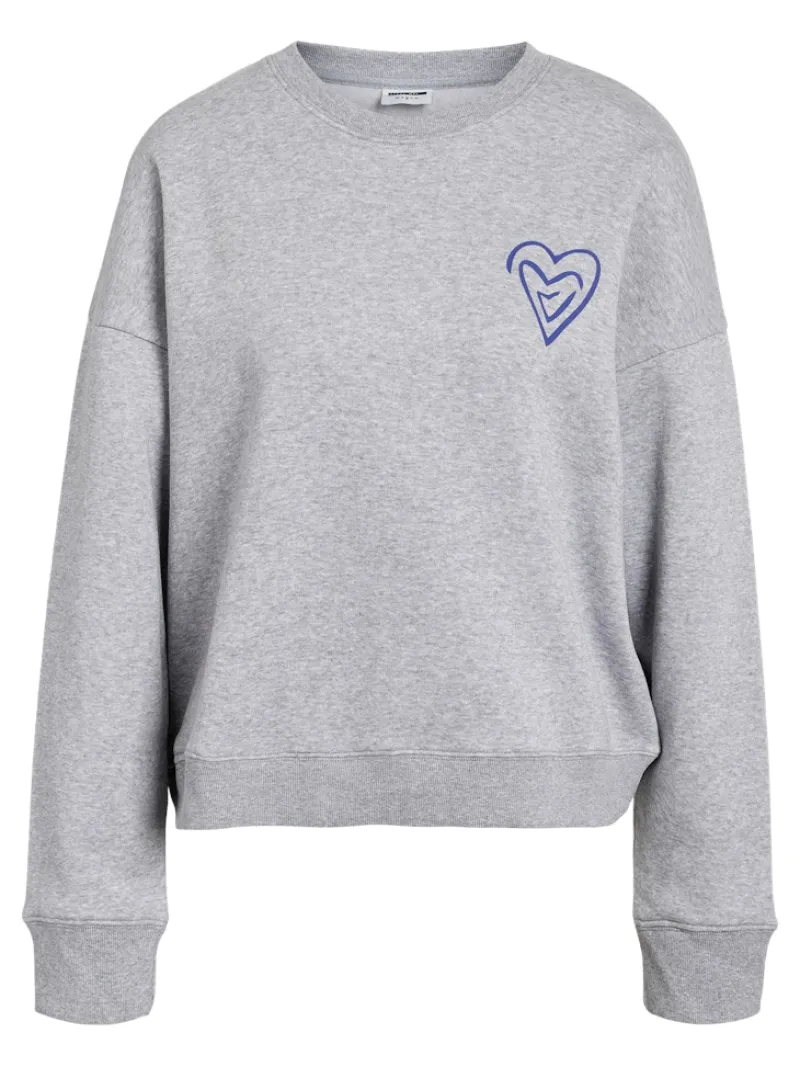 Noisy May Pullover & Sweatshirts*NMARYA O-NECK SWEAT JRS Light Grey Melange