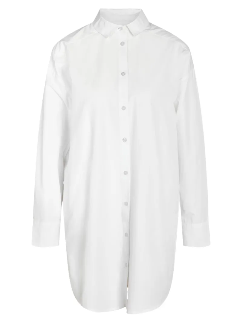 Noisy May Kleider*NMASTA L/S SHIRT DRESS FWD Bright White