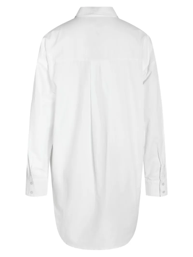 Noisy May Kleider*NMASTA L/S SHIRT DRESS FWD Bright White