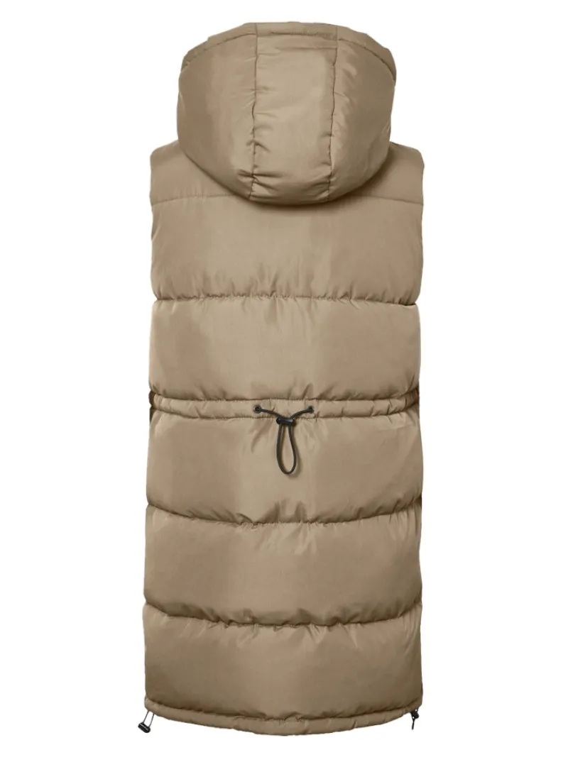 Noisy May Westen*NMAURORA HOOD VEST NOOS hellbraun2