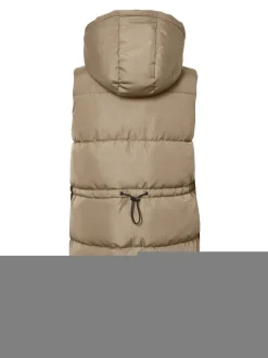 Noisy May Westen*NMAURORA HOOD VEST NOOS hellbraun2