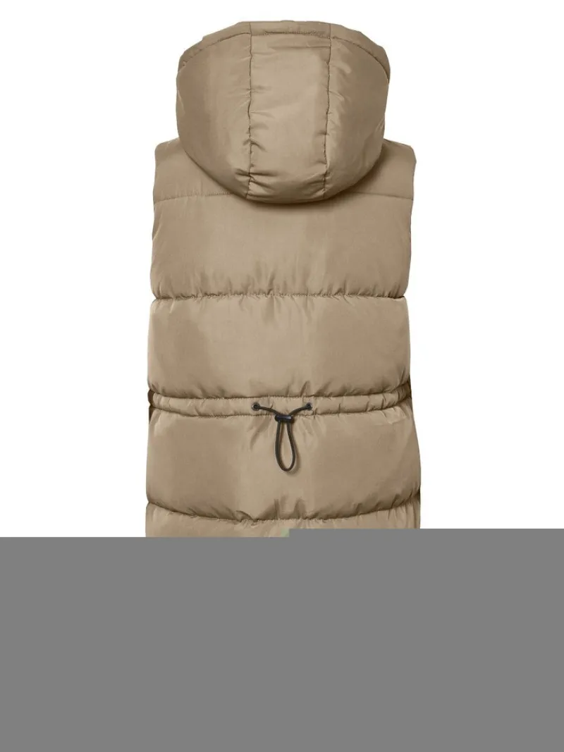 Noisy May Westen*NMAURORA HOOD VEST NOOS hellbraun2