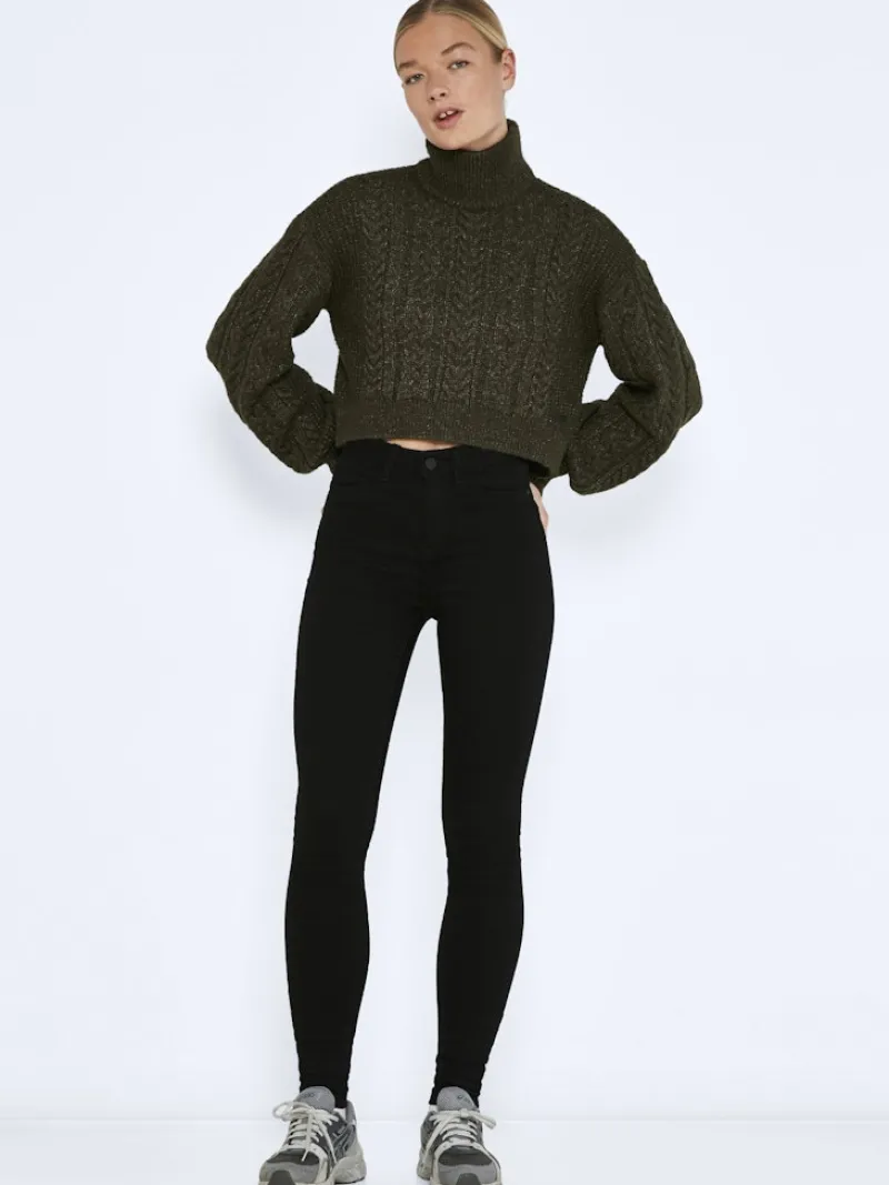 Noisy May Jeans*NMCALLIE HW SKINNY BLACK JEANS FWD NOOS Black Denim