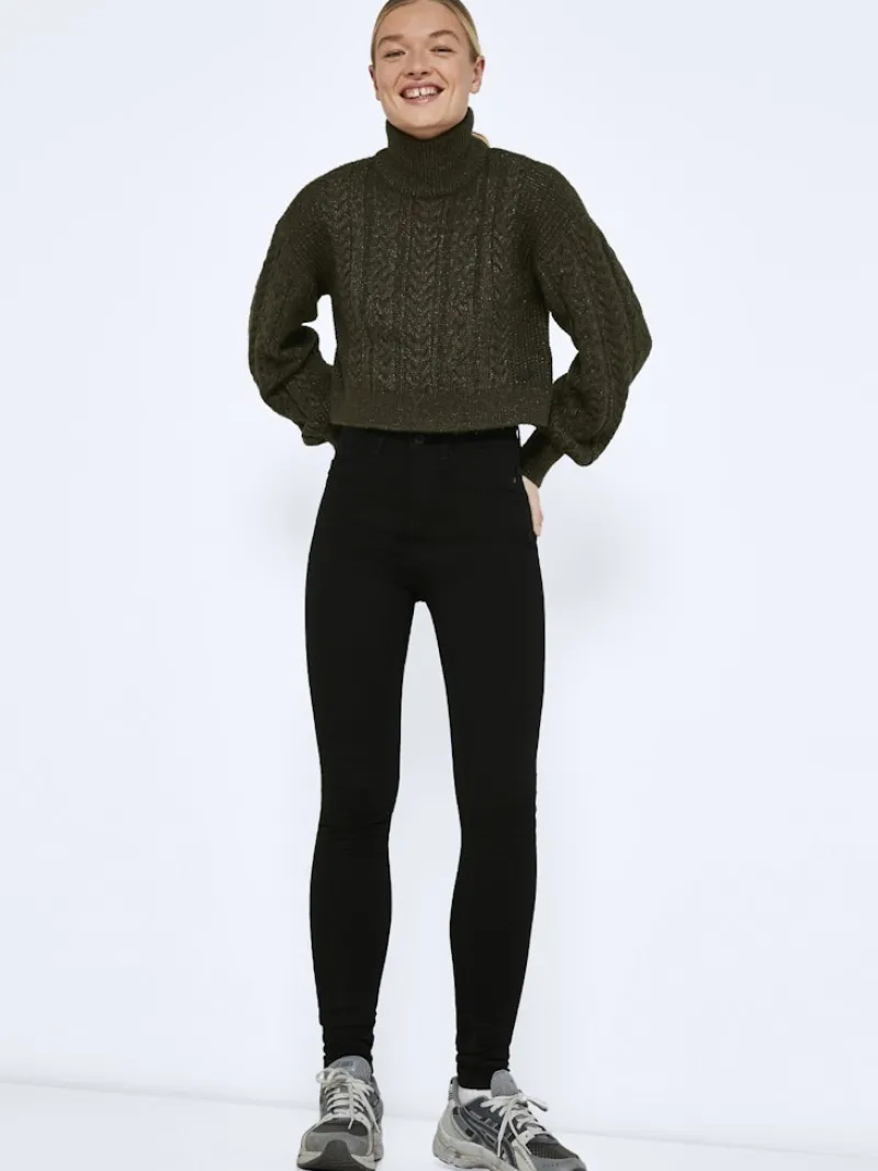 Noisy May Jeans*NMCALLIE HW SKINNY BLACK JEANS FWD NOOS Black Denim