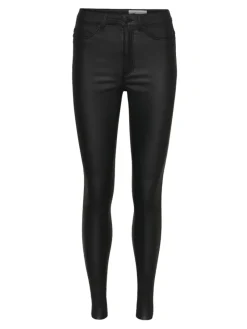 Noisy May Hosen*NMCALLIE HW SKINNY COATED PANTS NOOS Black
