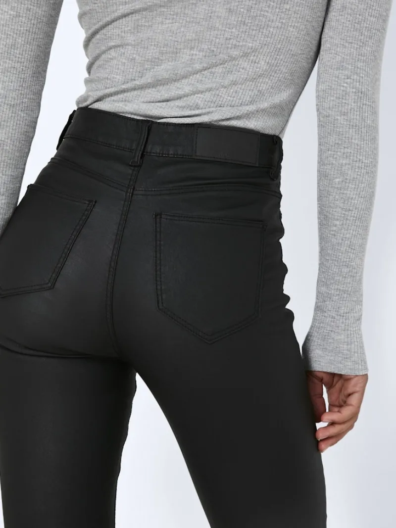Noisy May Hosen*NMCALLIE HW SKINNY COATED PANTS NOOS Black