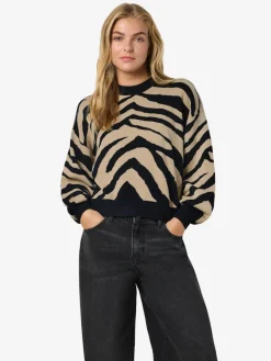 Noisy May Pullover & Sweatshirts*NMCHARLOTT L/S O-NECK KNIT FWD NOOS Black