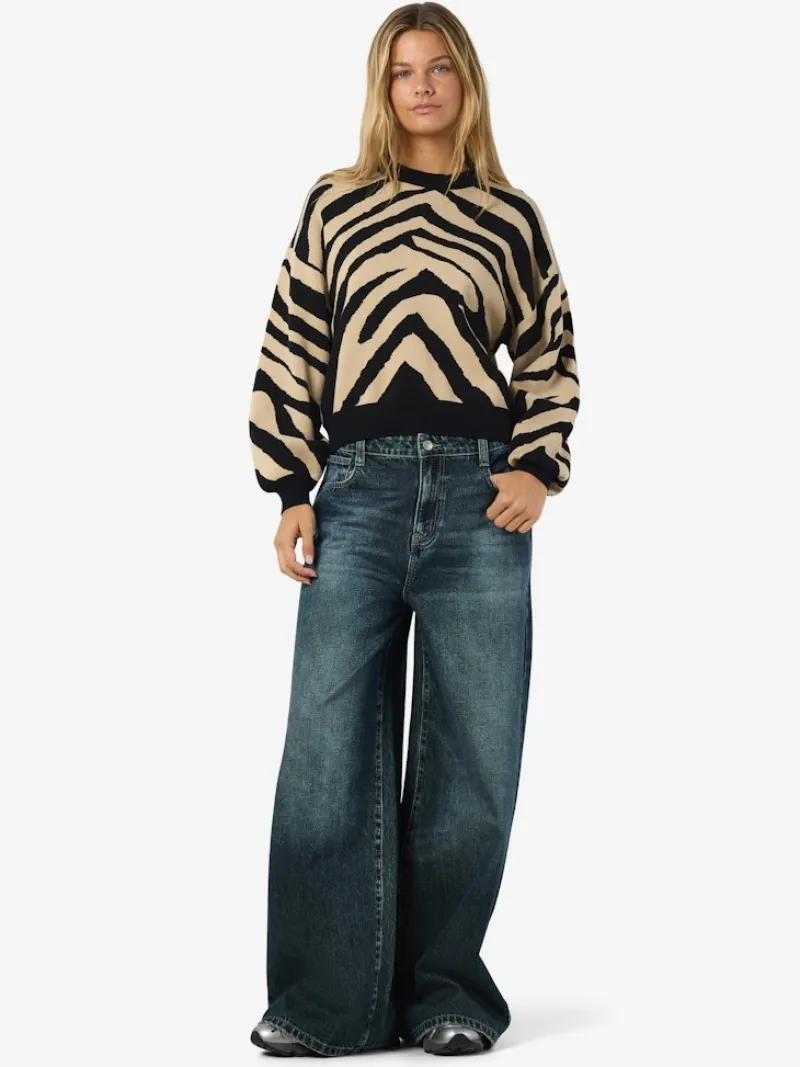 Noisy May Pullover & Sweatshirts*NMCHARLOTT L/S O-NECK KNIT FWD NOOS Black