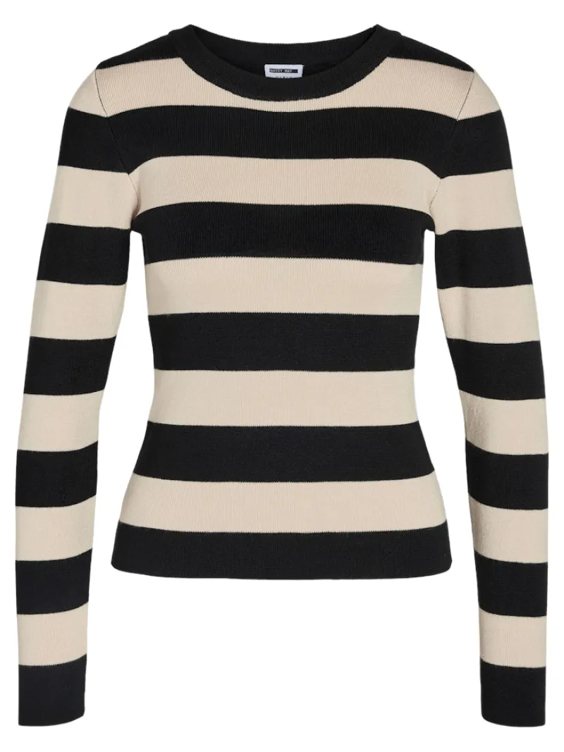 Noisy May Pullover & Sweatshirts*NMJAZ L/S O-NECK KNIT FWD Black