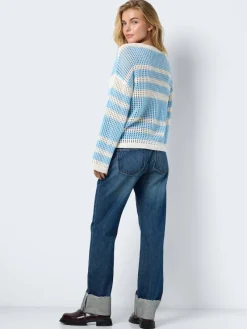 Noisy May Pullover & Sweatshirts*NMJOLA L/S O-NECK KNIT DD sky blue