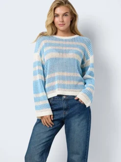 Noisy May Pullover & Sweatshirts*NMJOLA L/S O-NECK KNIT DD sky blue
