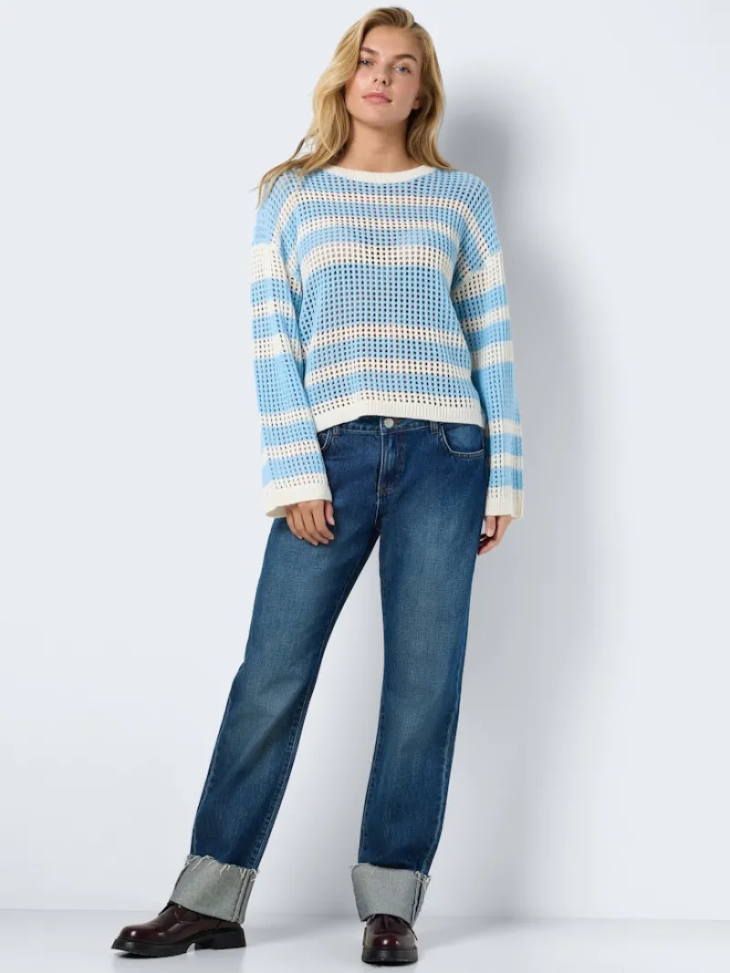 Noisy May Pullover & Sweatshirts*NMJOLA L/S O-NECK KNIT DD sky blue