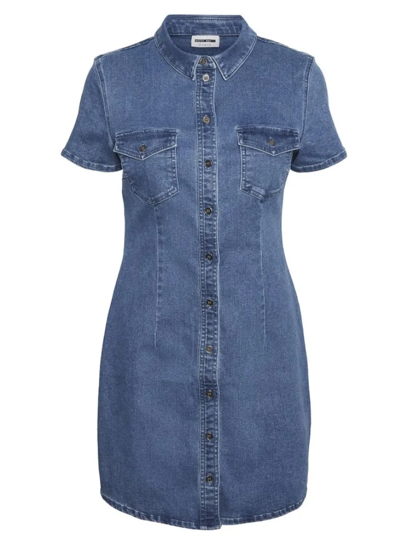 Noisy May Kleider*NMJOY S/S DRESS MB S* Medium Blue Denim