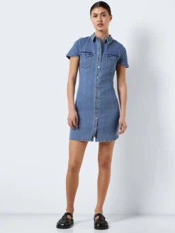 Noisy May Kleider*NMJOY S/S DRESS MB S* Medium Blue Denim