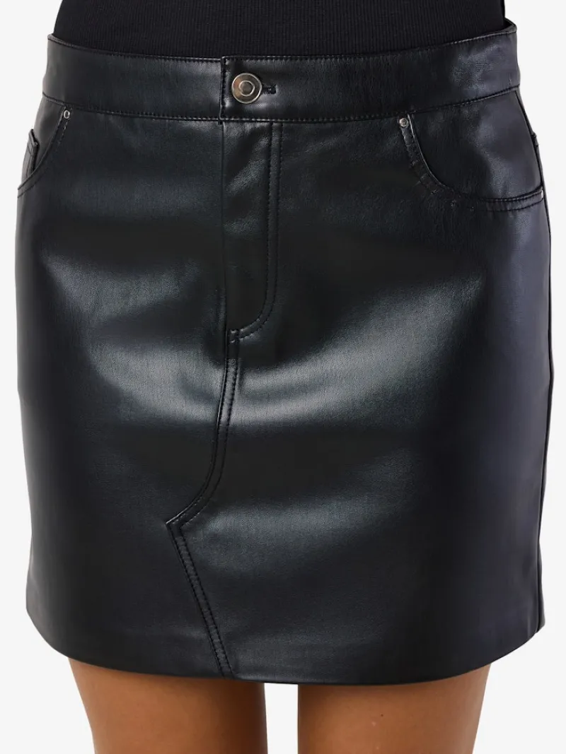 Noisy May Röcke*NMKATE NW PU SKIRT NOOS Black