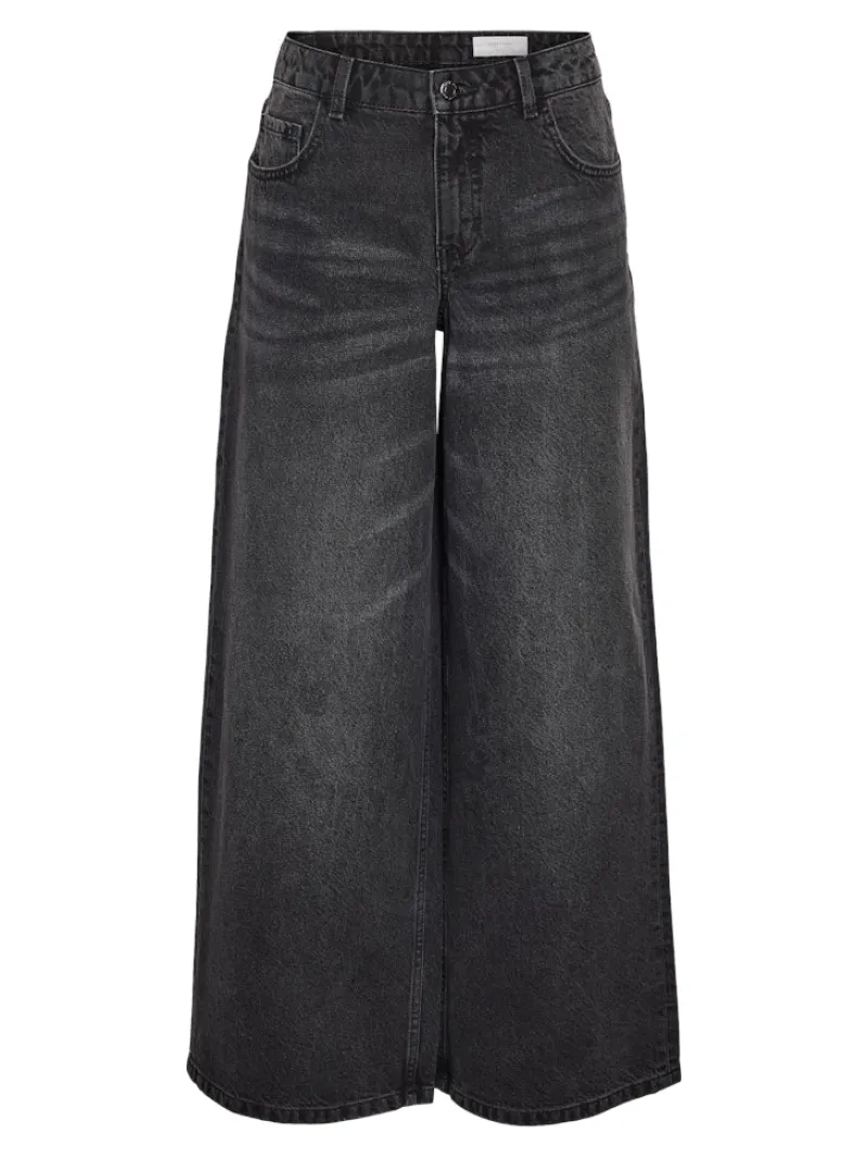 Noisy May Jeans*NMKETTIE NW WIDE LEG JEANS VI559BL NOOS Black Denim