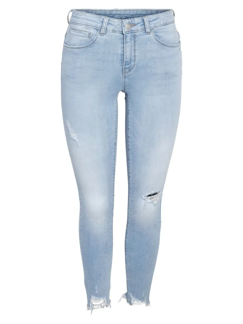 Noisy May Jeans*NMKIMMY NW DESTROY ANK SKNY AZ370LB NOOS Light Blue Denim