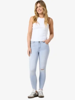 Noisy May Jeans*NMKIMMY NW DESTROY ANK SKNY AZ370LB NOOS Light Blue Denim