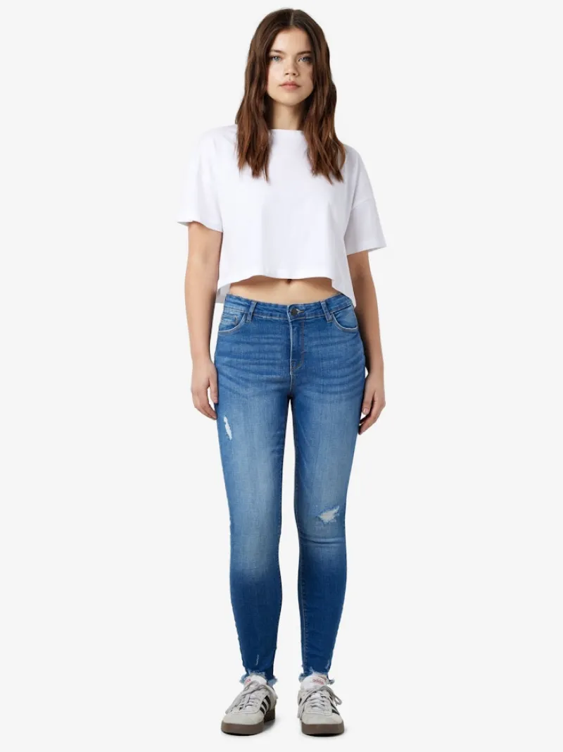 Noisy May Jeans*NMKIMMY NW DESTROY ANK SKNY AZ369DB NOOS Dark Blue Denim