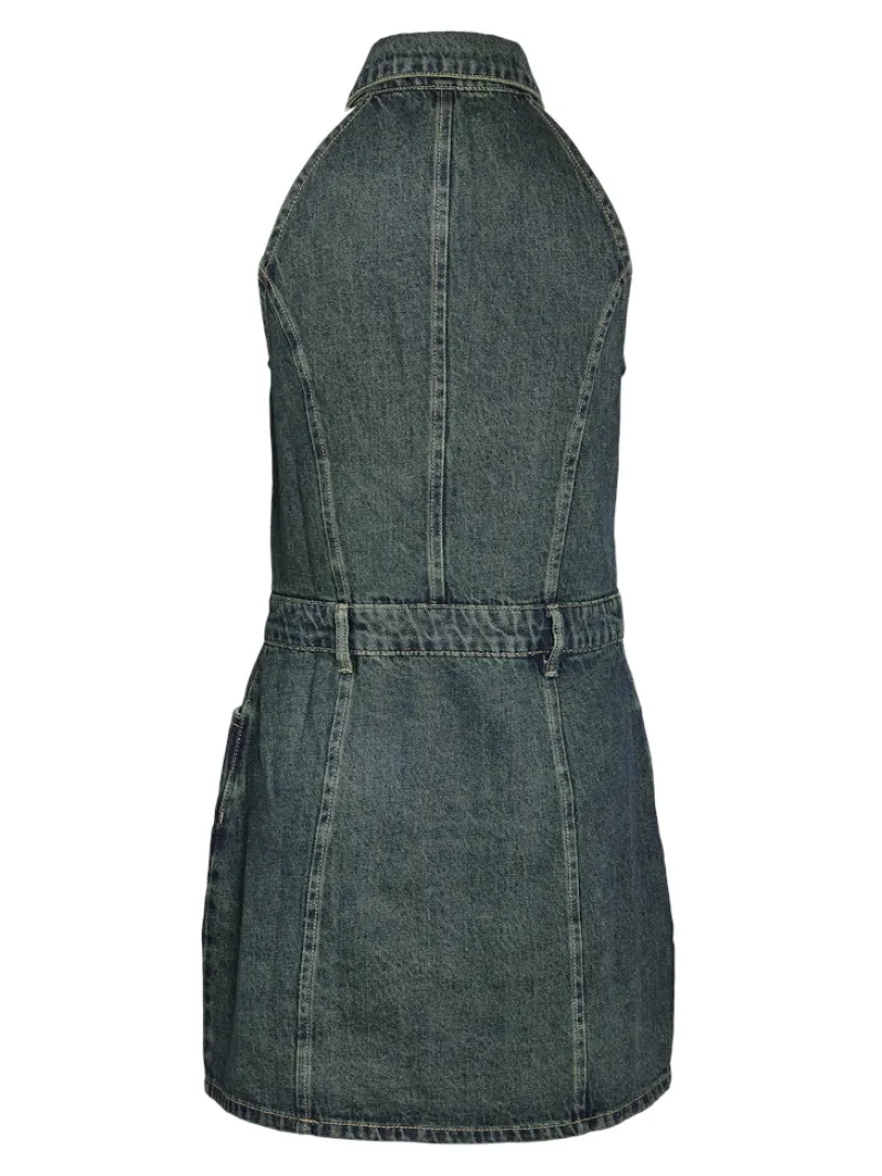 Noisy May Kleider*NMLARDIE SH SL TNTD DNM DRS VI587DB NOOS Dark Blue Denim