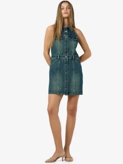 Noisy May Kleider*NMLARDIE SH SL TNTD DNM DRS VI587DB NOOS Dark Blue Denim