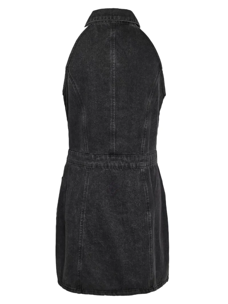 Noisy May Kleider*NMLARDIE SH SLM DENIM DRESS VI588BL NOOS Black Denim