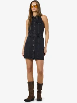 Noisy May Kleider*NMLARDIE SH SLM DENIM DRESS VI588BL NOOS Black Denim