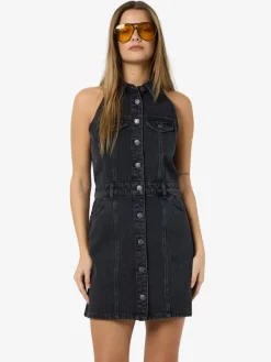 Noisy May Kleider*NMLARDIE SH SLM DENIM DRESS VI588BL NOOS Black Denim