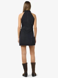 Noisy May Kleider*NMLARDIE SH SLM DENIM DRESS VI588BL NOOS Black Denim