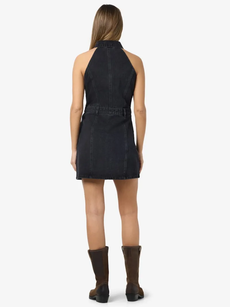 Noisy May Kleider*NMLARDIE SH SLM DENIM DRESS VI588BL NOOS Black Denim