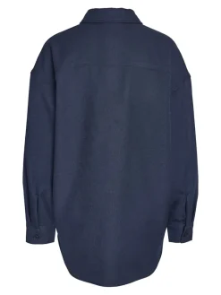 Noisy May Jacken*NMLAYTON FLANNY L/S SHACKET WVN Navy Blazer