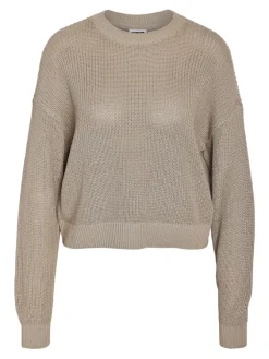 Noisy May Pullover & Sweatshirts*NMMAYSA L/S O-NECK KNIT NOOS aluminum