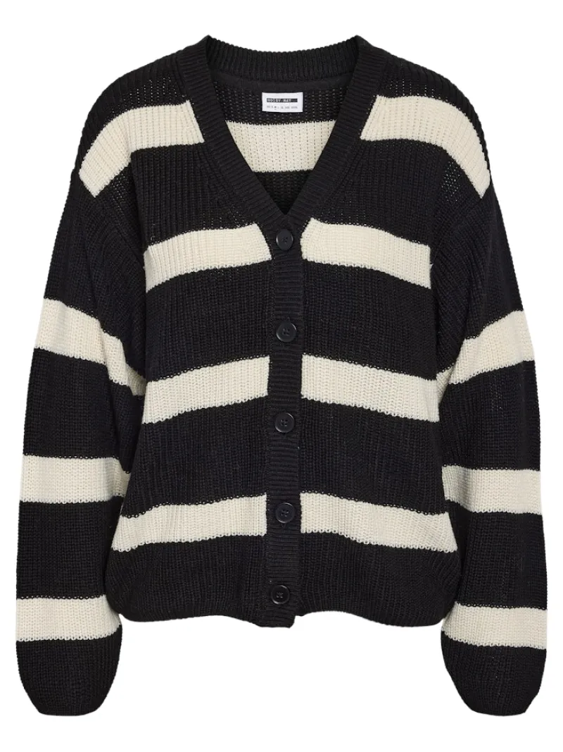 Noisy May Pullover & Sweatshirts*NMMAYSA L/S V-NECK KNIT CARDIGAN NOOS Black